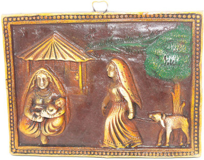 

Sarvsiddhi Terracotta Wall Hanging Decorative Showpiece - 3 cm(Terracotta, Brown)