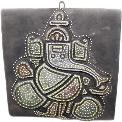 

Sarvsiddhi TerracottaGanesha Door Hanging Decorative Showpiece - 3 cm(Terracotta, Black)