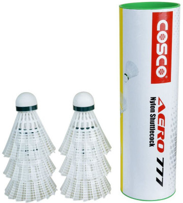 

Cosco Aero 777 Nylon Shuttle Cocks Nylon Shuttle - White(Slow, 75, Pack of 6)