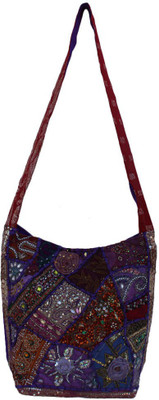 

The Living Craft Women Casual Multicolor Cotton Sling Bag
