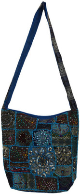 

The Living Craft Women Casual Multicolor Cotton Sling Bag