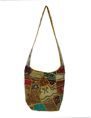 

The Living Craft Women Casual Multicolor Cotton Sling Bag
