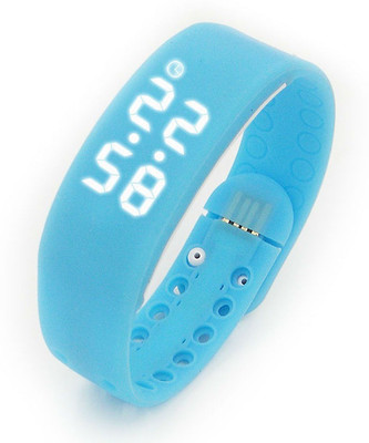 

Bs Spy Fitness BanD 3D PeDometer Sleep Temperature Calorie Monitor Time Display Silicon Without SpeeDometer Blue Smartwatch(Blue Strap Regular)