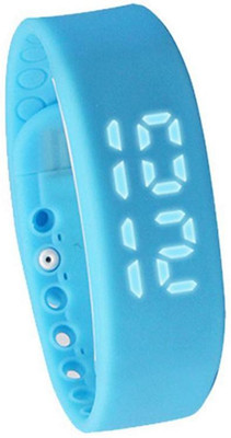 

IZED Fitness BanD 3D PeDometer Sleep Temperature Calorie Monitor Time Display Silicon Without SpeeDometer SKY BLUE Smartwatch(Blue Strap Regular)