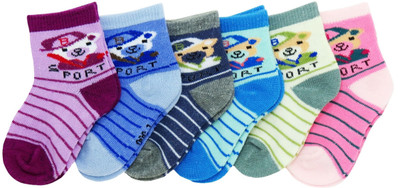 

Neska Moda Baby Boys & Baby Girls Striped Ankle Length(Pack of 6, Multicolor