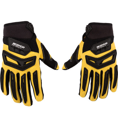 

Autofy Scoyco Anti Slip Full Finger All Purpose Biking Riding Gloves (, Yellow, Black, Black;yellow