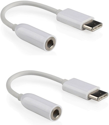 

BB4 PACK OF 2 USB Type C to 3.5 mm Audio Jack Converter Cable Headphone Adapter(White)