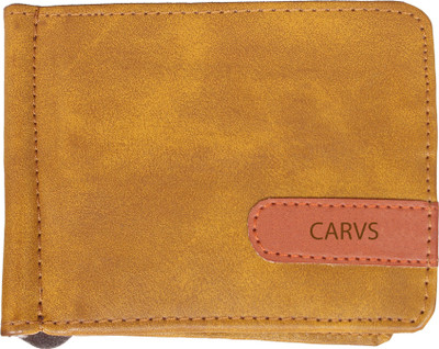

Carvs Men Brown Genuine Leather Money Clip(6 Card Slots), Dusty brown