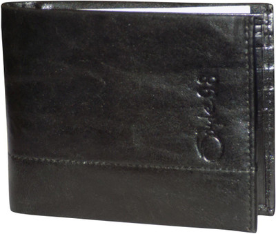 

Kan Black Premium Quality Leather Wallet/Travel Document Holder for Boys & Men(Black)