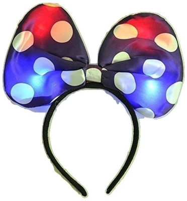 

Funcart Funcart Led Polka Dot Bow Headband- Blue