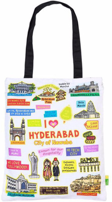 

Eco Corner Small White Hyderabad Cotton Bag Messenger Bag(Multicolor, 15 inch)