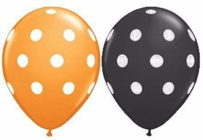 

Oshano Printed polkadot Balloon(Black, Orange, White, Pack of 100)