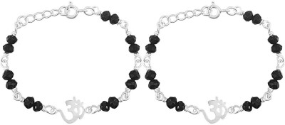 MJ 925 Sterling Silver Beads Silver Bracelet(Pack of 2)