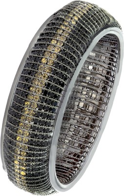 the jewelbox Brass Spinel Black Silver Bangle