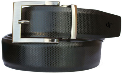 

DFashion Men Black Artificial Leather Belt, Black-01