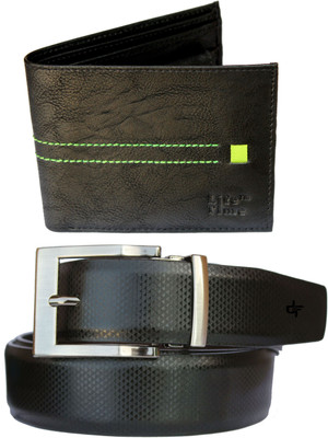 

DFashion Men Black Genuine Leather Belt, Black-01