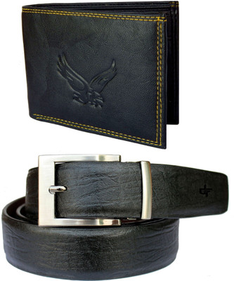 

DFashion Men Black Artificial Leather Belt, Black-01