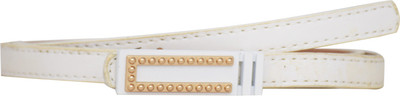 

Sri Women Casual White Artificial Leather Belt