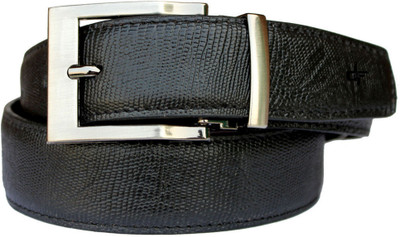 

DFashion Men Black Artificial Leather Belt, Black-01