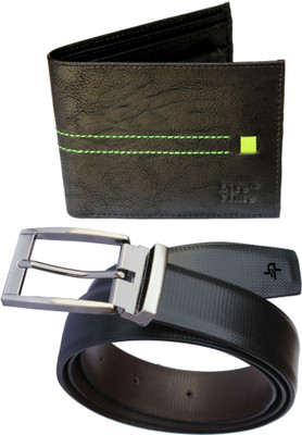 

DFashion Men Black Genuine Leather Belt, Black-01