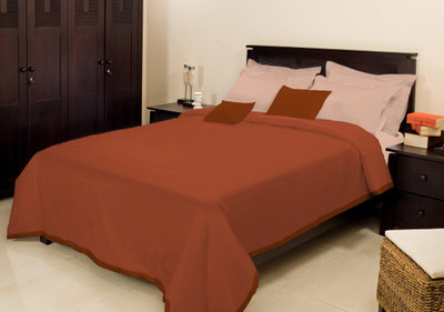

Bombay Dyeing Plain Single Coral Blanket(Microfiber, Orange)