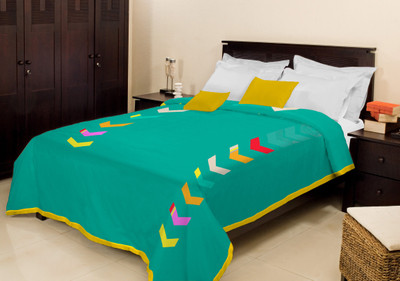 

Bombay Dyeing Plain Single Mink Blanket(Microfiber, Green)