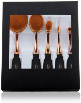 

VibeX ™ Oval Eyebrow Foundation Cream Powder Blush Makeup Brush Set(Pack of 5)