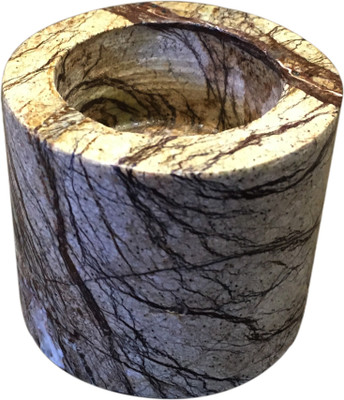 

VRS Natural Handmade Simple Marble T-light holder,T-light Stand for Gift, Home Decor ,Restaurant , Table Decor , Corner Decor Marble 1 - Cup Tealight Holder(Brown, Pack of 1)