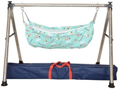 Future market Stainless Steel Ghodiyu (Baby Cradle) with Net(Silver)