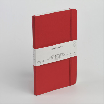 Mypaperclip Regular Notebook(192 Ruled Pages Executive Series, Red)
