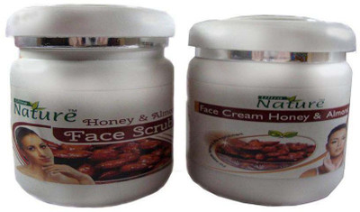 Ultra Nature Honey Almond Scrub & Cream 500 ml(Set of 2)