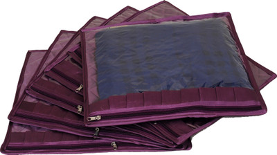 Annapurna Sales Designer Single Saree Cover - Set of 6 Pcs. ASRJ00562(Purple)