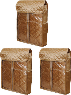 

Annapurna Sales Designer Fornt transparent Salwar suit/Kurta Cover - Set of 3 Pcs. ASRJ00585(Golden)