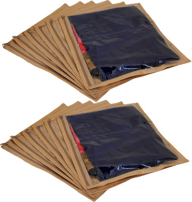 

Annapurna Sales Designer Non-Woven Single Saree Cover - Set of 12 Pcs. ASRJ00546(Golden)