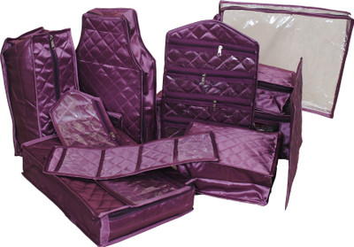 

Annapurna Sales Designer Full Wedding or Dulhan Set - Set of 11 Pcs. ASRJ00613(Purple)