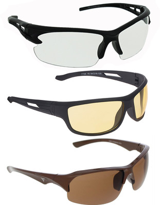 

Vast New Day And Night Vision Driving Plus Summer Special Motorcycle Goggles(Brown), Multicolor