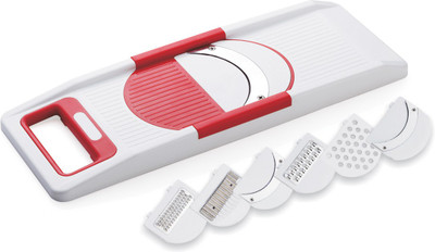 

Aatish 6 In 1 Slicer Chopper(6 Blades Attachments, 1 Main Slicer Body), Red