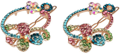 

Pink Rose Princess Charm Hair Clip(Multicolor)
