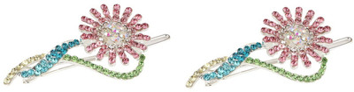

Pink Rose Princess Charm Hair Clip(Multicolor)