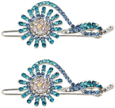

Pink Rose Princess Charm Hair Clip(Blue)