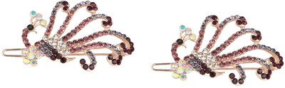 

Pink Rose Princess Charm Hair Clip(Purple)