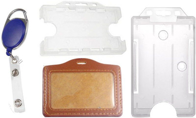 

TheFlauntStore Plastic ID Badge Holder(Pack of 4)