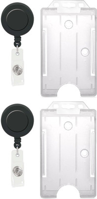 

TheFlauntStore Plastic ID Badge Holder(Pack of 4)