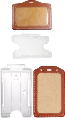 

TheFlauntStore Plastic ID Badge Holder(Pack of 4)