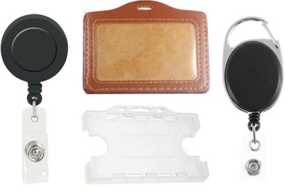 

TheFlauntStore Plastic ID Badge Holder(Pack of 4)