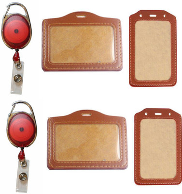 

TheFlauntStore Plastic ID Badge Holder(Pack of 6)