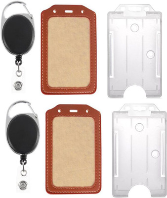 

TheFlauntStore Plastic ID Badge Holder(Pack of 6)