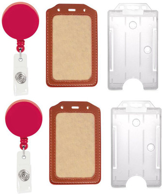 

TheFlauntStore Plastic ID Badge Holder(Pack of 6)