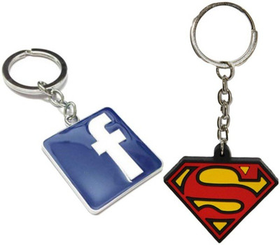 

Alexus Facebook And Superan Key Chain(Silver)