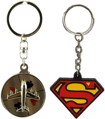 

Alexus Aeroplane A And Superman Key Chain(Silver)
